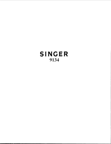 Singer 9134 Sewing Machine User Manual | Manualzz