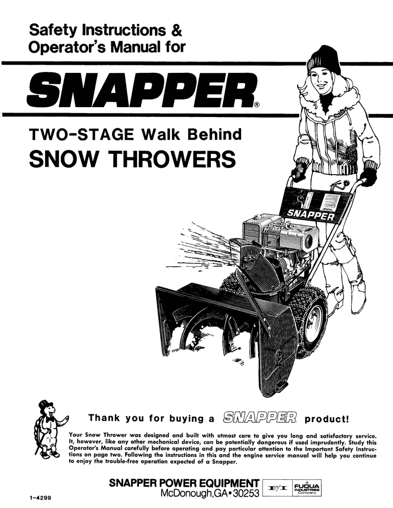 what year is my snapper snow blower 14223