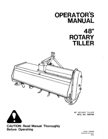Snapper 1600199 Tiller Operator's Manual | Manualzz