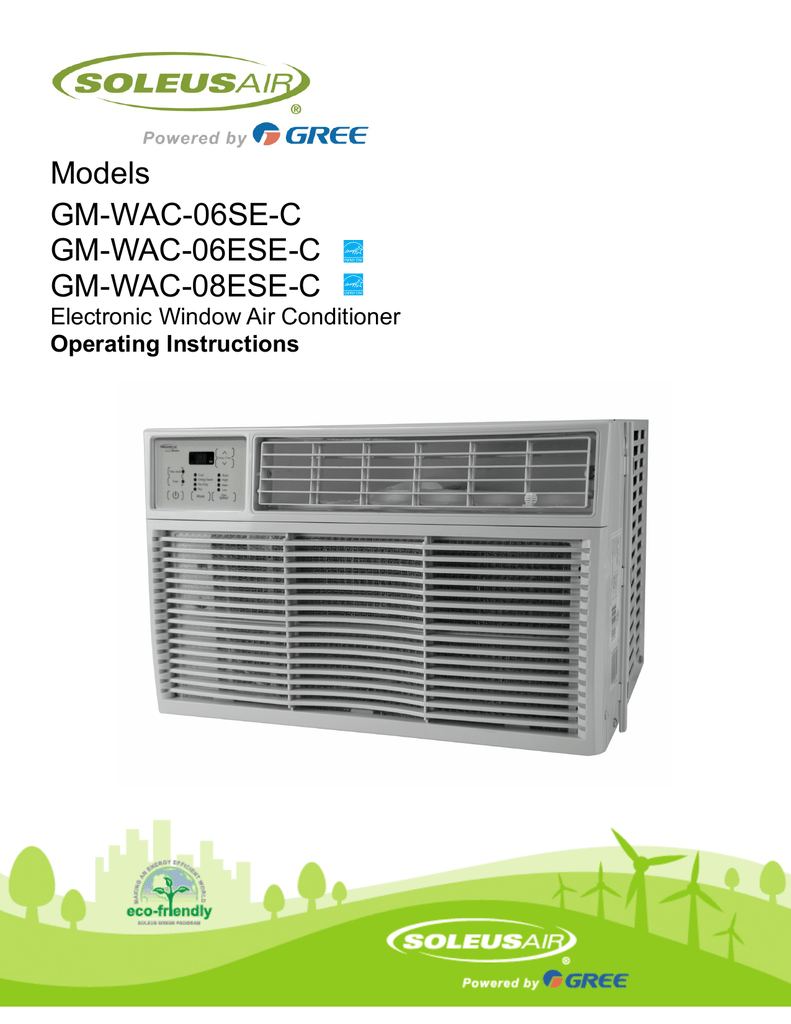Soleus Air GM-WAC-06ESE-C Air Conditioner User Manual | Manualzz