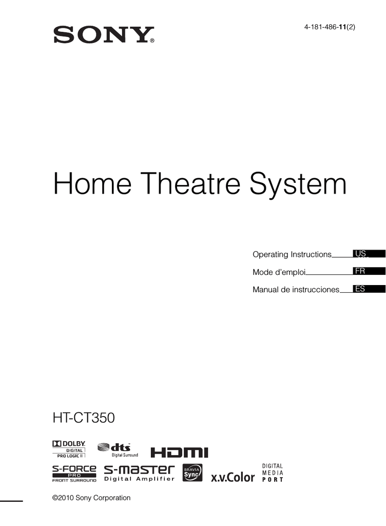 Sony S Master Digital Amplifier Manual - digitalpictures
