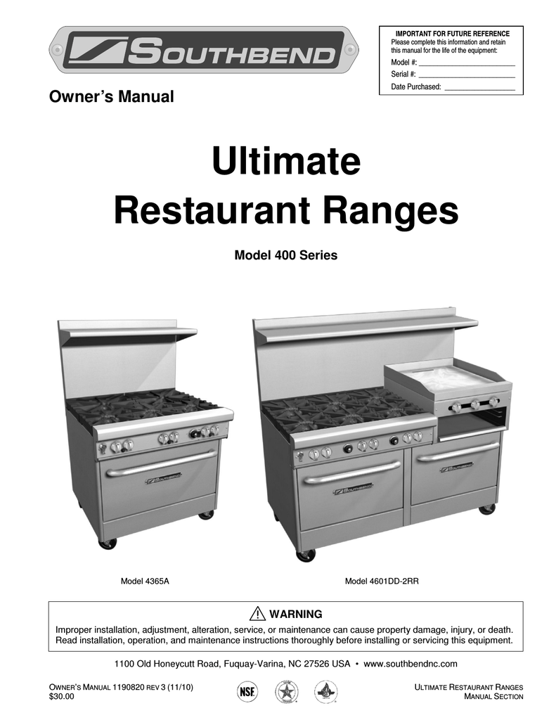 SOUTHBEND RANGE 1178815 