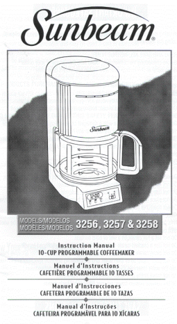 Sunbeam 3256 Coffeemaker User Manual | Manualzz