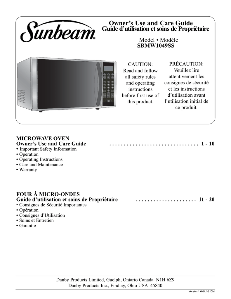 Sunbeam 1 cu. ft. Microwave - SBMW1049SS