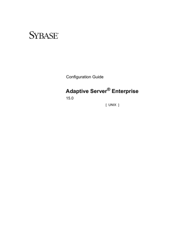 Sybase DC35823-01-1500-04 Server Configuration Guide | Manualzz