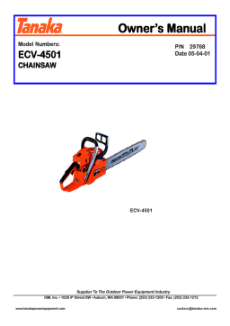 Tanaka ECV-4501 Chainsaw Owner's Manual
