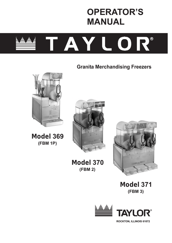 Taylor 371 Juicer User Manual Manualzz