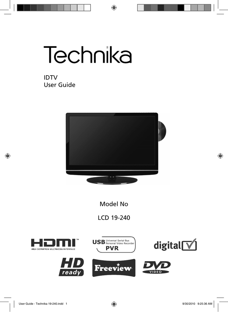Technika LCD 19240 Flat Panel Television User Manual Manualzz