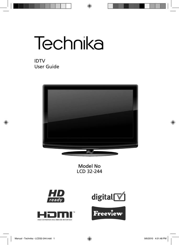 Technika LCD 32244 Flat Panel Television User Manual Manualzz