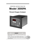 Oxygen Analyzer 3000PA Operating Instructions