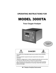 Teledyne Analytical Instruments 3000TA, 3000TA-C Operating Instructions