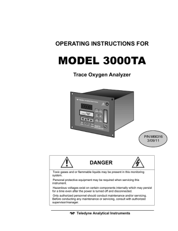 Figure 5-3: Installing Fuses. Teledyne 3000TA, 3000TA-EU | Manualzz