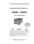 Oxygen Analyzer 3000ZA Operating Instructions