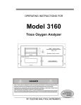 Trace Oxygen Analyzer 3160 Operating Instructions