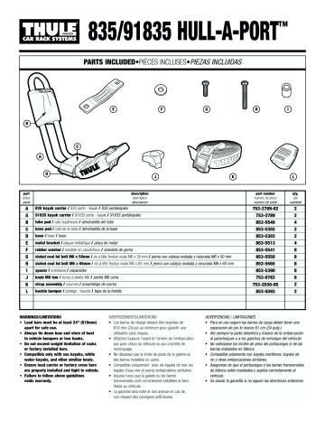 Thule 835 91835 User manual Manualzz