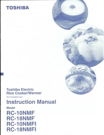 Toshiba RC-10NMF Rice Cooker User Manual | Manualzz
