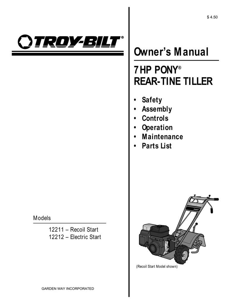 Troy Bilt Garden Way Tiller Manual Fasci Garden