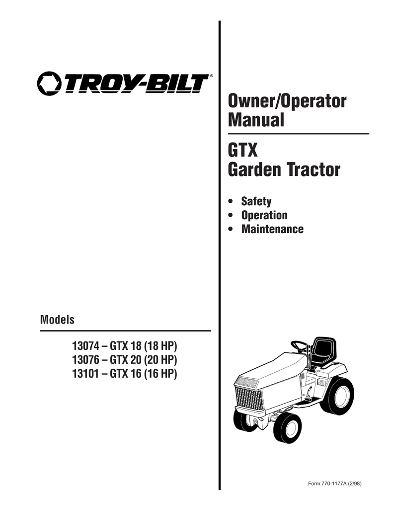 Troy Bilt Lawn Mower Honda Engine Manual