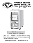 U.S. Stove Clayton 1600M Installation/Operator's Manual
