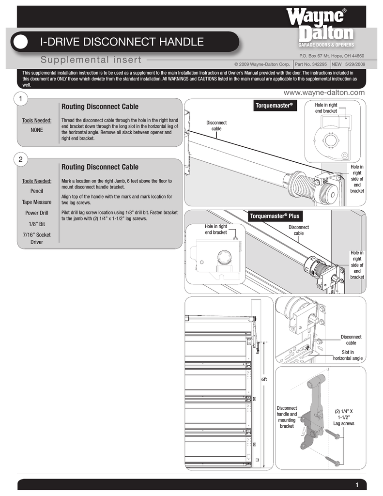 Wayne Dalton 342295 Garage Door Opener User Manual Manualzz Com