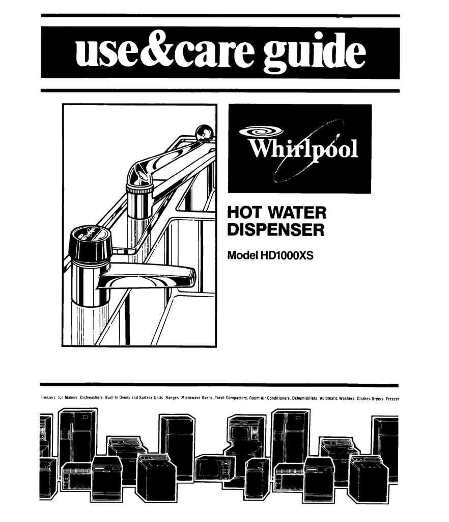 Whirlpool HDIOOOXS Water Dispenser User Manual Manualzz