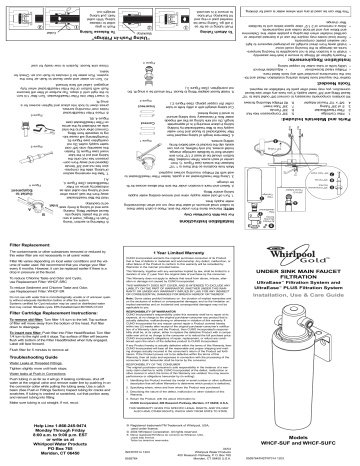 Whirlpool WHCF-SUFC Water Dispenser User Manual | Manualzz