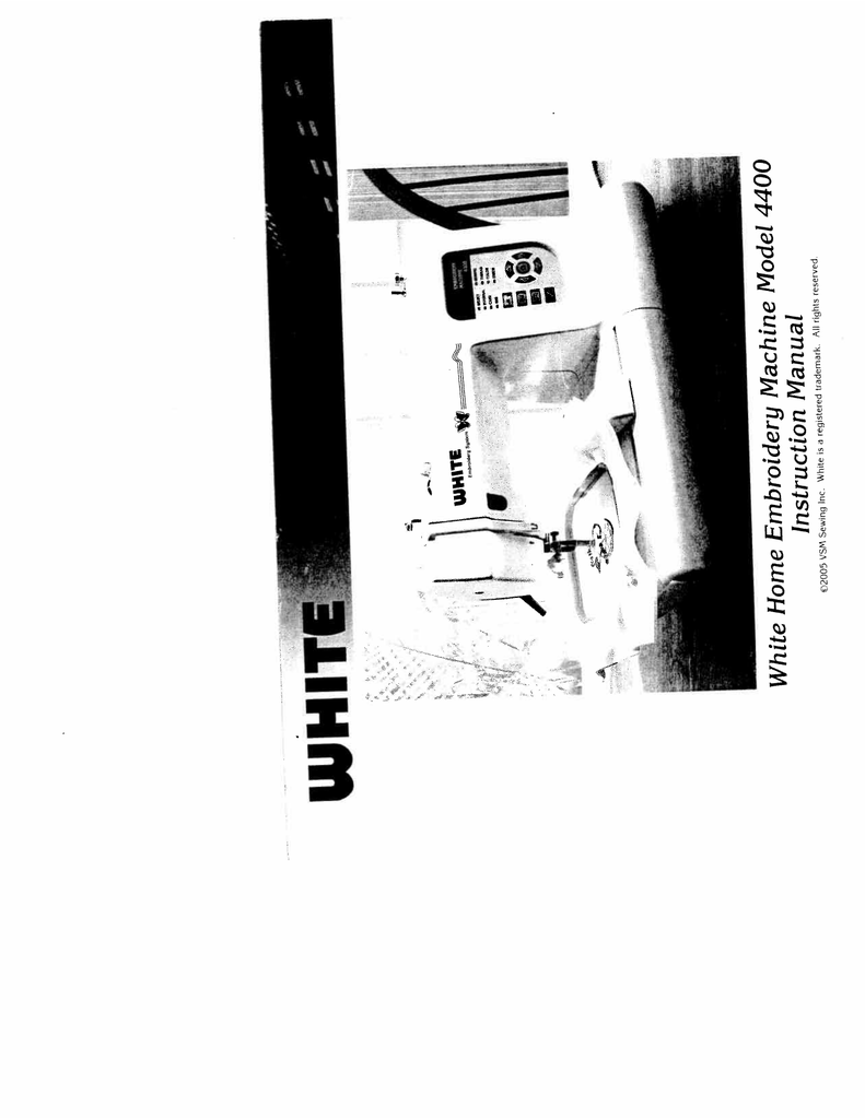 White 4400 Sewing Machine User Manual Manualzz