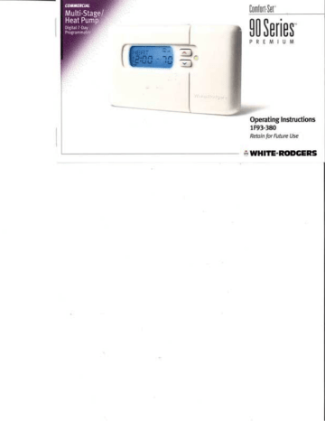 White Rodgers 90 Thermostat User Manual | Manualzz