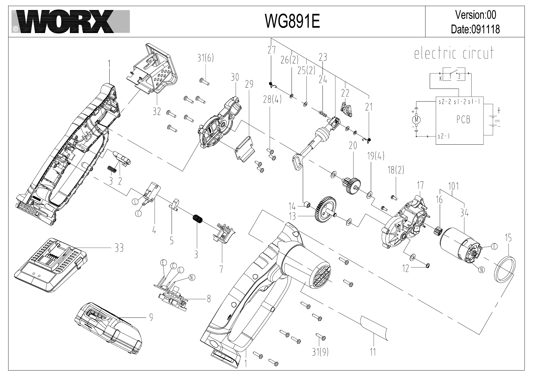 35 Worx Trimmer Parts Diagram - Wiring Diagram Database
