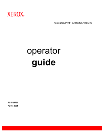 Xerox 180 EPS Printer User Manual | Manualzz
