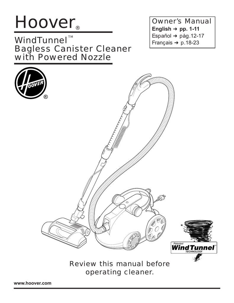 Hoover S3755 WindTunnel Bagless 
