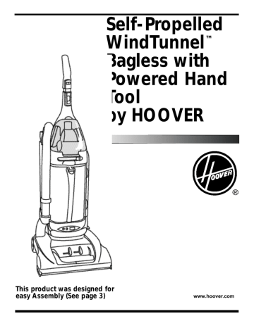 Hoover U6630-900 WindTunnel Bagless Upright Vacuum | Manualzz