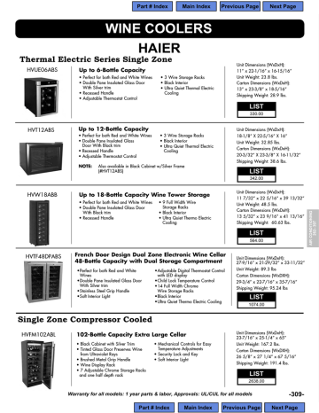 Haier Hvfm102abl Wine Cooler Manualzz