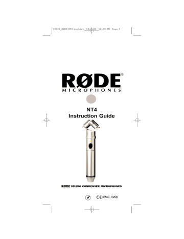 Rode NT4 Stereo Microphone Owner's Manual | Manualzz