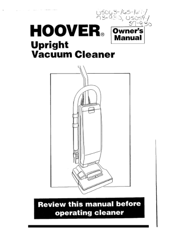 Hoover Elite U5061-900 Bagged Upright 