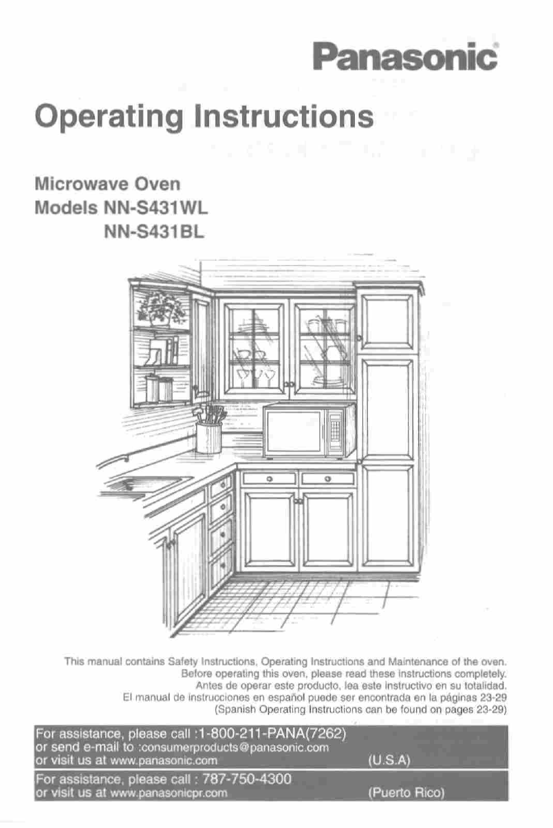 Panasonic Nn S431wl 1000 Watts Microwave Oven Manualzz