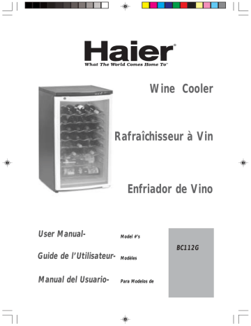 Haier Bc112g 30 Bottles Wine Cooler User Manual Manualzz