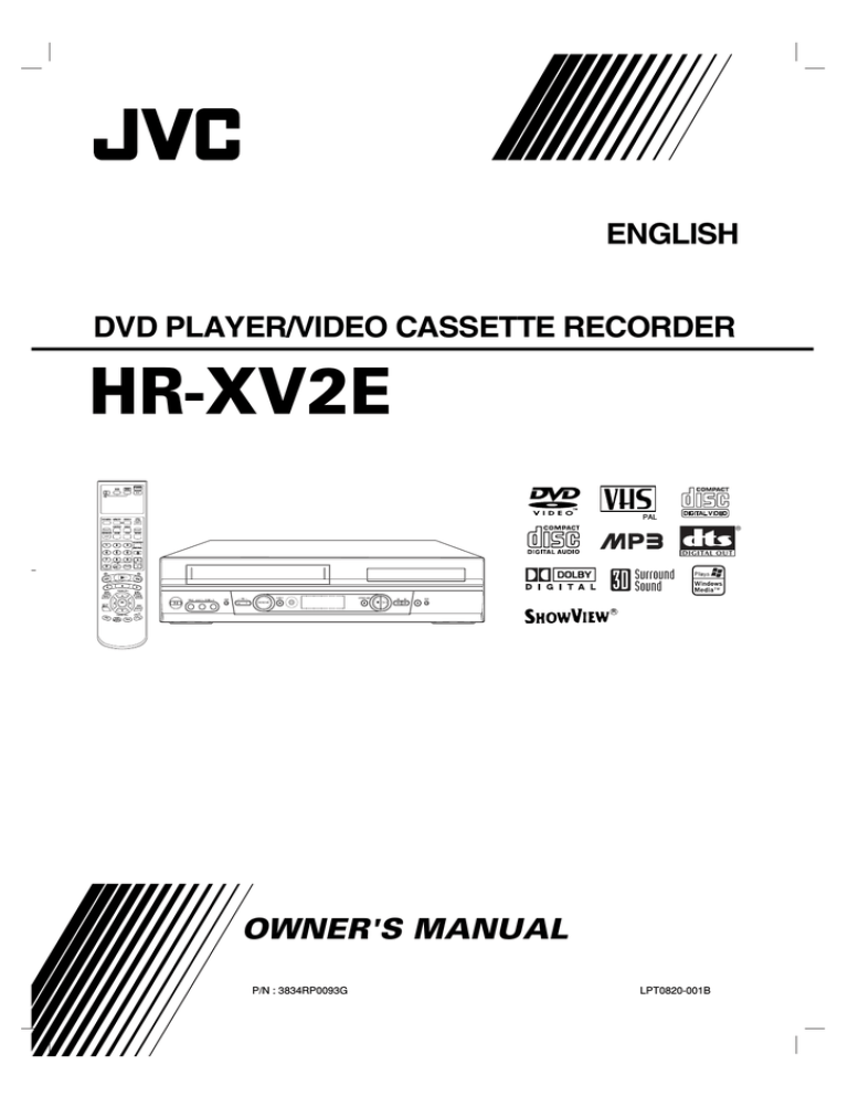 Jvc Hr Xv2 Dvd Player Vcr Manualzz