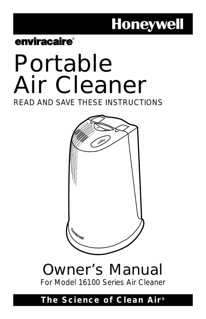 Honeywell Enviracaire 16100 Air Purifier Manualzz