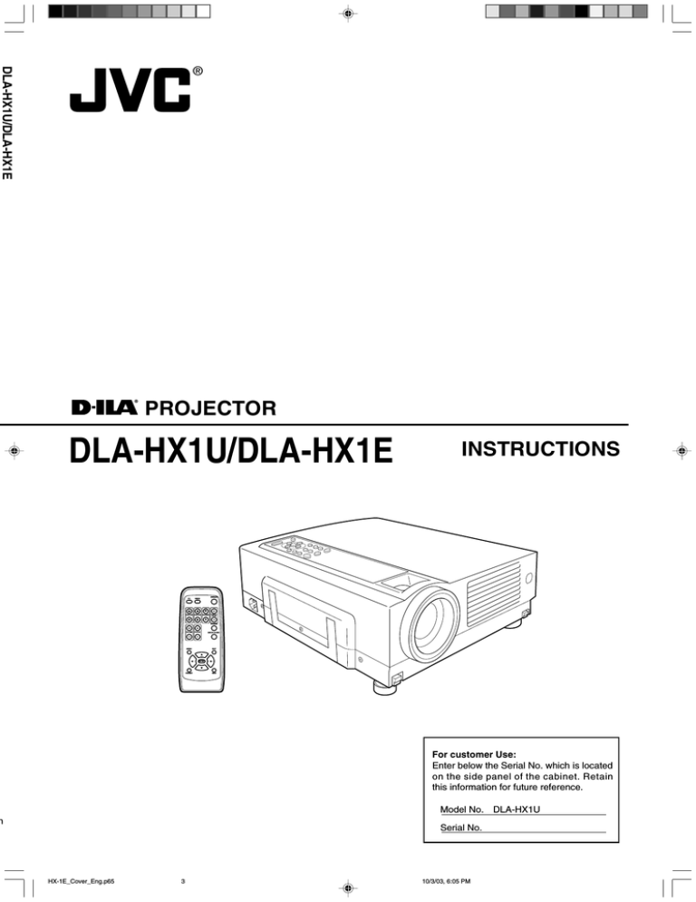 Jvc Dla Hx1 Multimedia Projector Manualzz