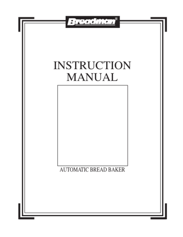 Breadman Tr777c Bread Maker Manualzz