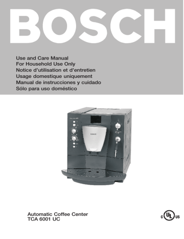 Bosch Benvenuto B20 Espresso & Coffee Maker | Manualzz