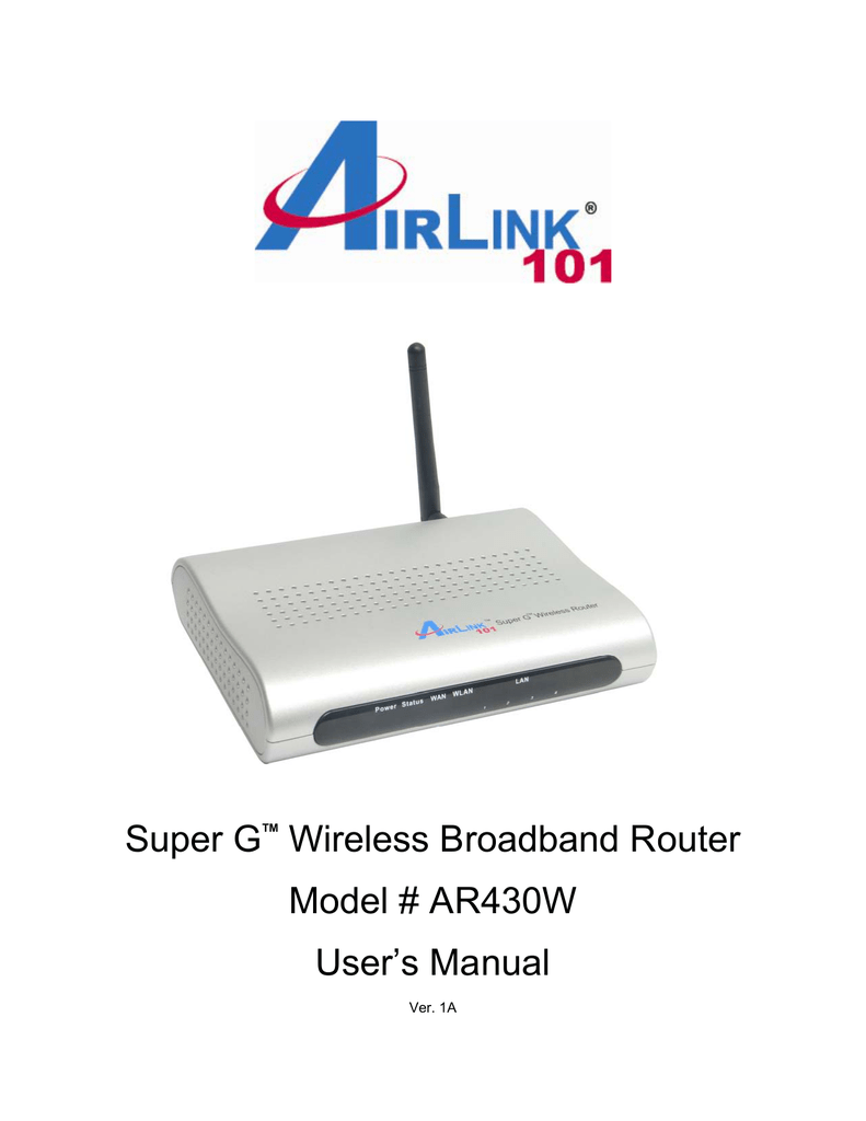 airlink101 wireless router