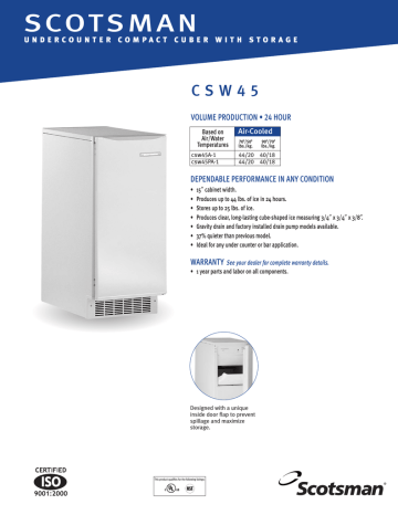 scotsman 18 inch ice maker