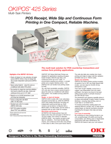 Okipos D Matrix Printer Manualzz