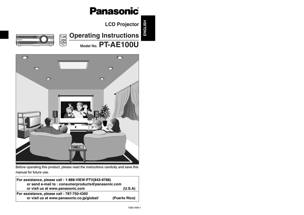 Panasonic PT-AE100 Multimedia Projector | Manualzz