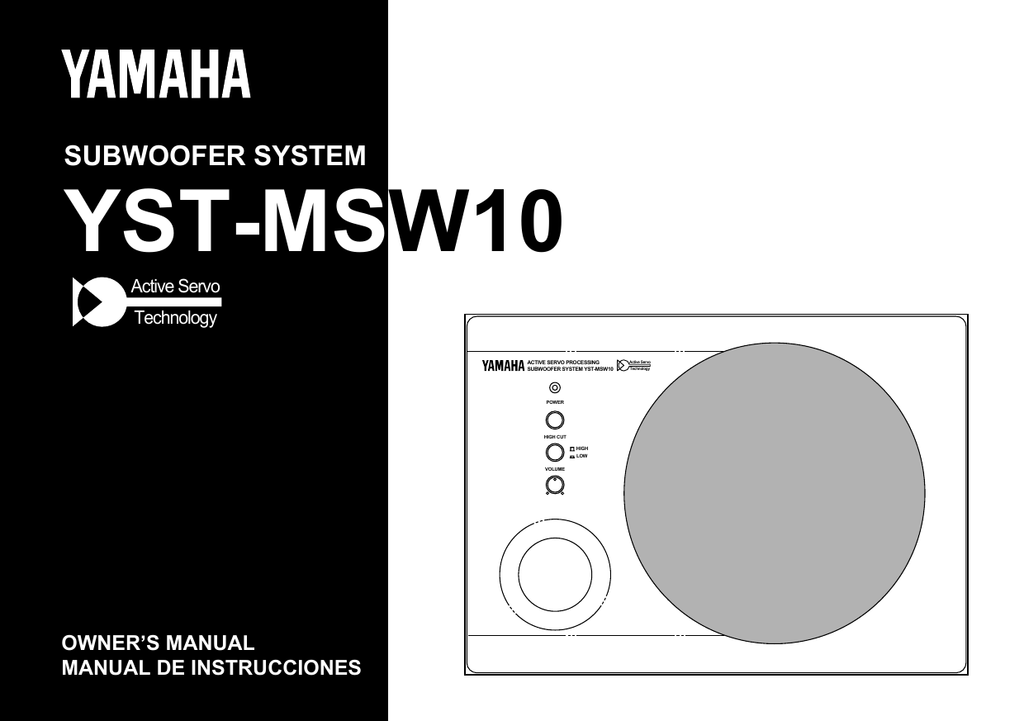 yamaha active servo processing subwoofer