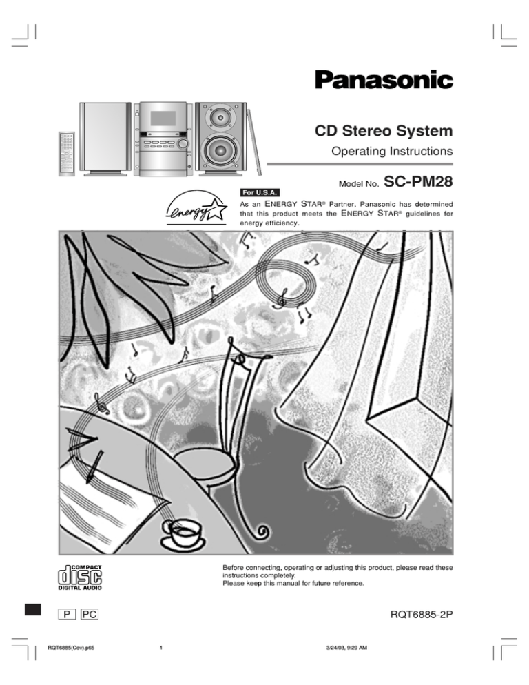 Panasonic Sc Pm28 Cd Shelf System Manualzz