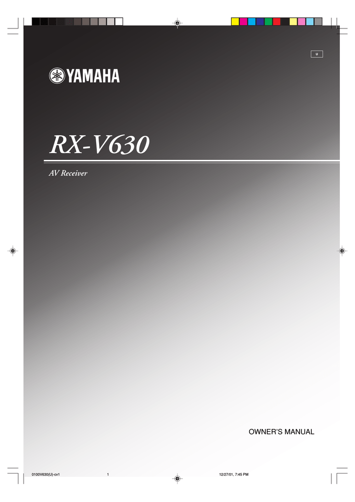 Yamaha Rx V630 Receiver Manualzz