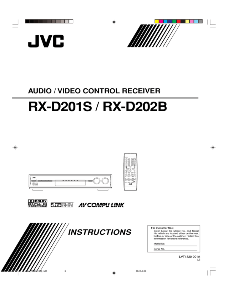 Jvc Rx D1 Receiver Manualzz